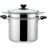 ヨシカワ 日本製 パスタ鍋 22cm IH対応 シルバー ステンレス クックルックII SJ2187