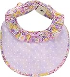 Bijoux & Bee(ビジュー&ビー) ドットフライス花柄ビブ<日本製> パープル