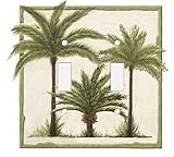 Palm Treeダブル切り替えスイッチプレートカバーホームインテリア