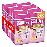 Huggies Pull-Ups Girls Day Time Pants Convenience Pack, Small - 6 Packs (16 Pants Per Pack, 96 Pants