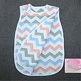 ベビー パジャマ ふわふわ コットン 柔らかい 綿 ボタン開閉式スリーパー オーガニックコットン 60 cm ウェーブ