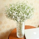 (White) - Transer Artificial Gypsophila Flower Silk Wedding Party Bouquet Home Decor (White)