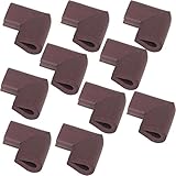 Kesoto ゴムフォーム製 柔軟 テーブルコーナークッション 幼児/年配の方 ケガ防止 安全 エッジプロテクター 全10色 - ブラウン