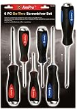 Ampro T32188 Go-Thru Screwdriver Set, 6-Piece by Ampro Tools