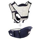 Angelcare 抱っこひも ベビーキャリア おんぶ つかれにくい腰ベルト 着脱し易い 通気性がよい 装着簡単 新生児から使用可能 メッシュ 素材 4way 出産祝い【正規品保証】 (ブルー)