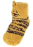 EOZY ベビー ソックス 新生児 赤ちゃん用 ルームソックス 滑り止め 靴下 もこもこ アニマル 動物 キッズソックス 女の子 男の子 くつ下 出産祝い Eイエロー