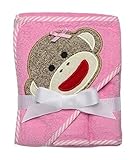 Sock Monkey Hooded Towel and 2 Washcloth Set by Baby Starters - Pink - Not Applicable Color: Pink Mo