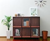 本棚　ブックシェルフ　ラック　ディスプレイラック　カラー：ブラウン　幅：110cm