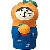 Deco Corporation ZCB-86342 Neko Zukin, Mandarin Musume Miniature Goods, Concombre Good Luck, Lucky Mandarin