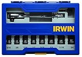 IRWIN Tools IMPACT Performance Series Deep Well Socket Bits, 3/8-inch Square Drive, 10-Piece Set, Ra