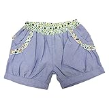 【SiShuNon/Kiccoly】小花フリルダンガリーカフスパンツ キッコリー キッズ 女の子 小花 フラワー フリル ダンガリー カフスパンツ 90 7 ブルー