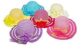 6 Pack Cutie Collections Girls Tea Party Flower Costume Sun Hats (Multicolor) [並行輸入品]