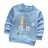 三番目の店　幼児 キッズ ガールズ ボーイズ ロングスリーブドルフィンソフトトップスTシャツ暖かい服 (73, ブルー)