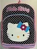 Hello Kitty Large Backpack Black White Polka Dots [並行輸入品]