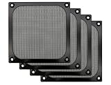IMSurQltyPrise 120mm コンピューターファンフィルターグリル ネジ付き 超極細アルミメッシュ ブラックカラー 4個パック