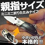 I.T outlet 極小ナイフ 携帯性抜群 フォールディング ボトムフックナイフ カラビナ キーホルダー AZ-MNKNF