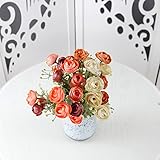 BASONG　観葉植物 造花　1本15輪　高品質造花　プレセント　ギフト　結婚式　誕生日　発表会