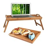 折り畳みちゃぶ台　天然竹製　折りたたみテーブル　ベッドテーブル　アウトドアテーブル　ミニテーブル ローテーブル 机 つくえ 省スペース (長50cm×幅30cm)