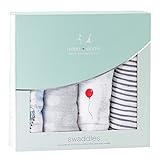 エイデンアンドアネイ おくるみ ブランケット 4セット ギフト 出産祝い ロイヤルベビー swaddle wrap (カラー：dream ride）2064 Aden+Anais [並行輸入品]