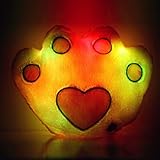 yunnasi美しいGlowingカラフルな光LEDライトPlush Pillow Bear 's Paw Stuffedおもちゃforキッズハロウィンギフト イエロー PCL207