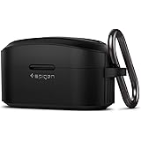 Spigen WF-1000XM4 ケース カバー ワイヤレス 充電 対応 カラビナ リング 付き 耐衝撃 軽量 キズ防止 衝撃 吸収 シンプル ラギッド・アーマー ACS03364 (ブラック)