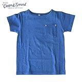 (オーシャンアンドグラウンド)Ocean&Ground インディゴ染めポケット付き半袖Tシャツ ネイビー 140cm