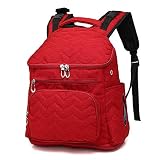 おむつ袋マタニティ寝袋大型防水ミイラバッグ旅行バックパック看護バッグ (Color : Red)