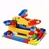 Wishtime 入園入学祝い ビー玉転がし ブロック くるくる ボリュームセット 125pcs レゴブロック兼用 3歳~ 幼児 子供 ラトルタワー 知育 おもちゃ