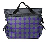 撥水加工を施した ３ＷＡＹ BAG 《gioia/ ジョイア 》 Mサイズ パープルドットGRY×PUR マザーズバッグ マザーズバック　マザーバック ショルダー バッグ