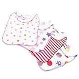 LUCINA ベビー用 汗取りパッド 6重ガーゼ コットン100％ 快適な着心地 4種類の4枚セット