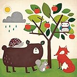 Oopsy Daisy Fine Art for Kids Friendlyフォレストキャンバス壁アートby Liz Mytinger 14 x 14" NB21998