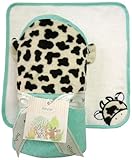 The Babymio Collection Hooded Towel and Washcloth Set, Cow by The Babymio Collection