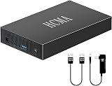 【Amazon.co.jp 限定】HCMA 外付けHDD 500GB 24時間連続録画対応/テレビ録画/PC/PS4/4K対応 静音&コンパクト 3.5インチ 金属製ボディ、耐衝撃、耐摩耗、Windows/Mac/USB3.0対応、外付けハードディスク (2)容量：1TB)