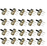 KKHMF 20個 SS12D00G5 スライド スイッチ トグルスイッチ SPDT 1P2T 2 位置 3 ピン シャフト 5 MM ピッチ 2.5 MM