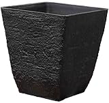 ホワイエ FRP FRスクエアポットストーンブラックL 3a50094