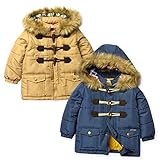 ベビー服 男の子 アウター フルジップ ジャケット 撥水加工 ファー付フード 男児 ベビー (1.ベージュ/95cm)