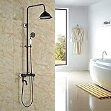 Rozinバスルーム8インチトップRainfallシャワーセット蛇口withハンドスプレーORB仕上げ