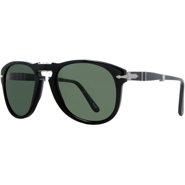 persol ブラックサングラス レザーケース付き persol ブラックサングラス レザーケース付き
