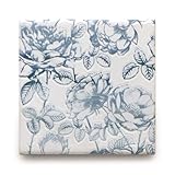 【B'stile】水彩画のような淡い色合いのタイル「AGATA - アガタ (デザインタイプ)」（陶器質｜107mm角｜屋内壁用）1枚