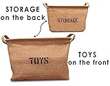Toy Storage Basket for Nurseries, Babies, Kids and Home! Organizing Bin for Clothing, Children Books