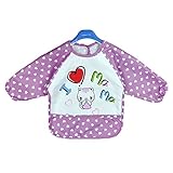 ベビービブ　エプロン　長袖　防水　可愛い　カートン　男女兼用　赤ちゃん　子供　遊び用　食事 (色3)