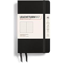Amazon.co.jp: ロイヒトトゥルム ノート A6 ドット方眼 ブラック