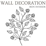 アイアン壁飾り ウォールデコレーション 壁掛け インテリア 花 フラワー ウォールオーナメント アートパネル インテリア雑貨 ディスプレイ 玄関 レトロ アンティーク おしゃれ