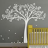 Vinyl Tree Wall Decal Tree Wall Sticker Fall Tree Wall Decor Nursery Wall Decal Baby Nursery Room Ar