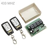 12V 4CH チャンネル 433Mhz ワイヤレス リモートコントロール スイッチ 2 トランスミッター付き 並行輸入品
