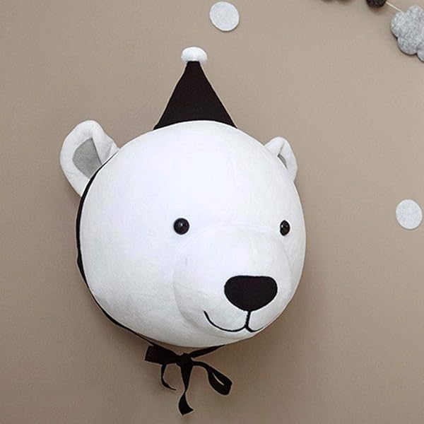 stuffed bear head wall mount