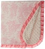 Caught Ya Lookin' Baby Blanket, Toile, Pink/White, One Size by Caught Ya Lookin'