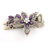 Crystal Hair Clips, Bolayu Vintage Jewelry Hairpins For Hair Clip Tools (Purple) by Bolayu
