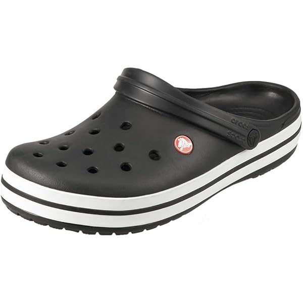 Amazon | Crocs ユニ フロントコート クロッグ, レッド/ホワイト, 9