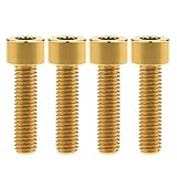 Ruifu M8x20 25 30 35 40 45 50 60 70 mm DIN912チタン合金 Grade 5 六角穴付きボルト・キャップボルト 4個入り (M8x30mm, ゴールド)